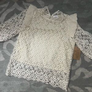 NWT Toddler Girl Floral Lace Blouse